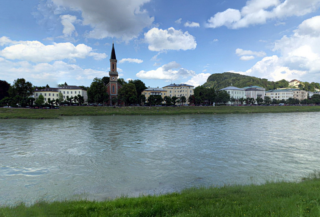  il fiume Salzach a Salisburgo