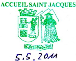 il primo sello  (a Saint-Jean-Pied-de-Port) 